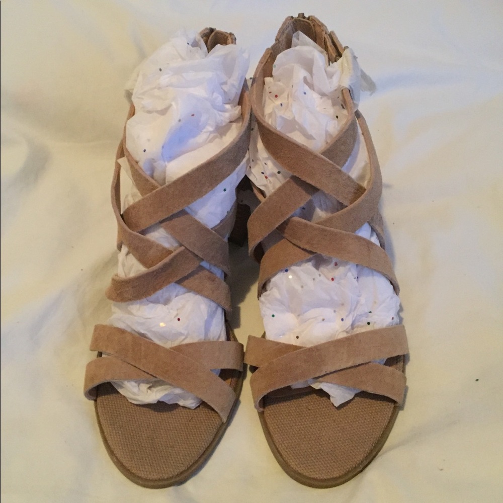Franco Sarto square heeled strappy sandal.